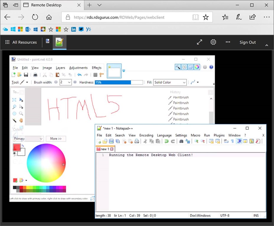 HTML5 client for Microsoft Remote Desktop Services 2016: Remote Desktop ...